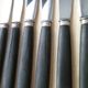 Set of 10 blackened wood handle cheese knives and stainless steel blade