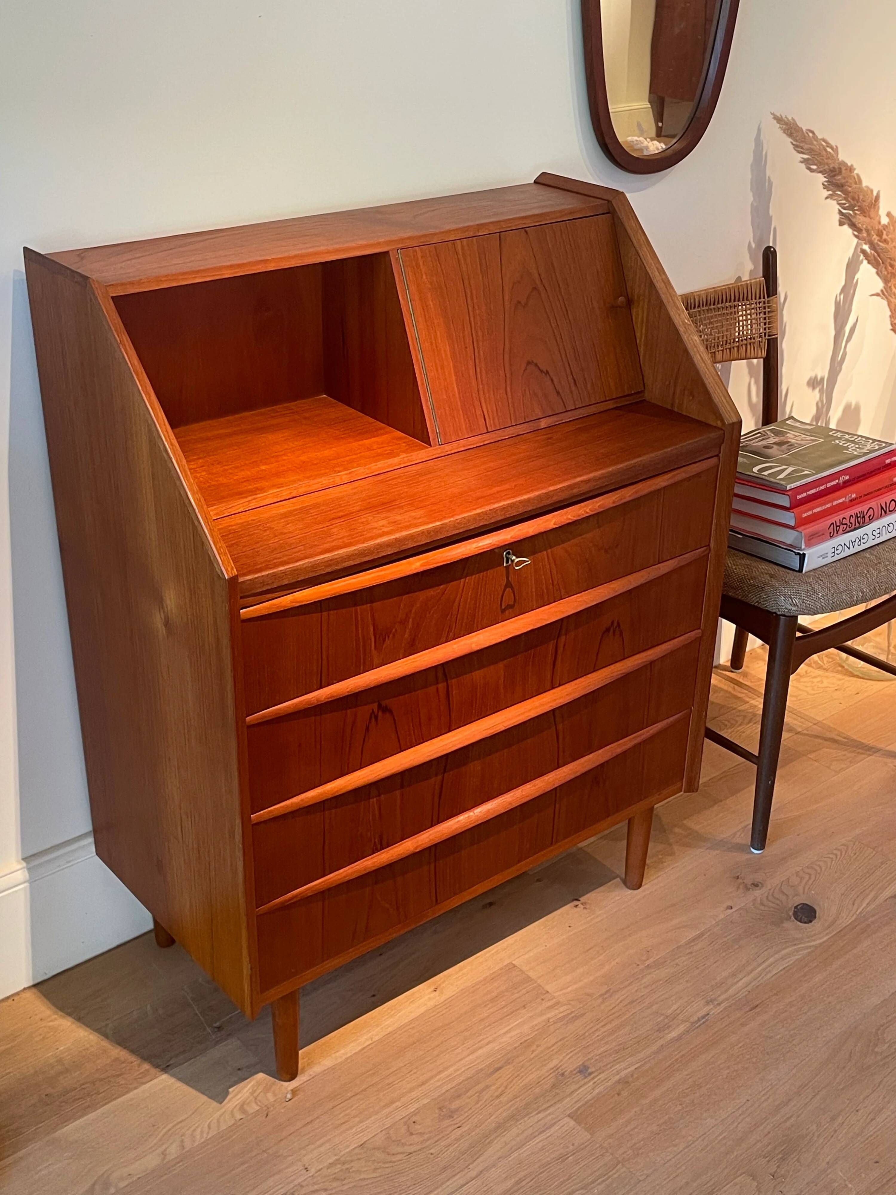 Vintage Scandinavian teak secretary "Holger"