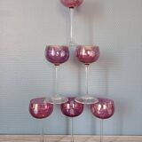 6 crystal stemmed glasses