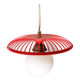 Mid-Century Kitchen Table Hanging Lamp in Red Plastic, 1960s