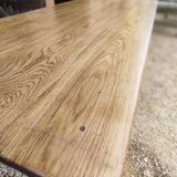 Large solid oak farmhouse table with two drawers 260 cm x 100 cm