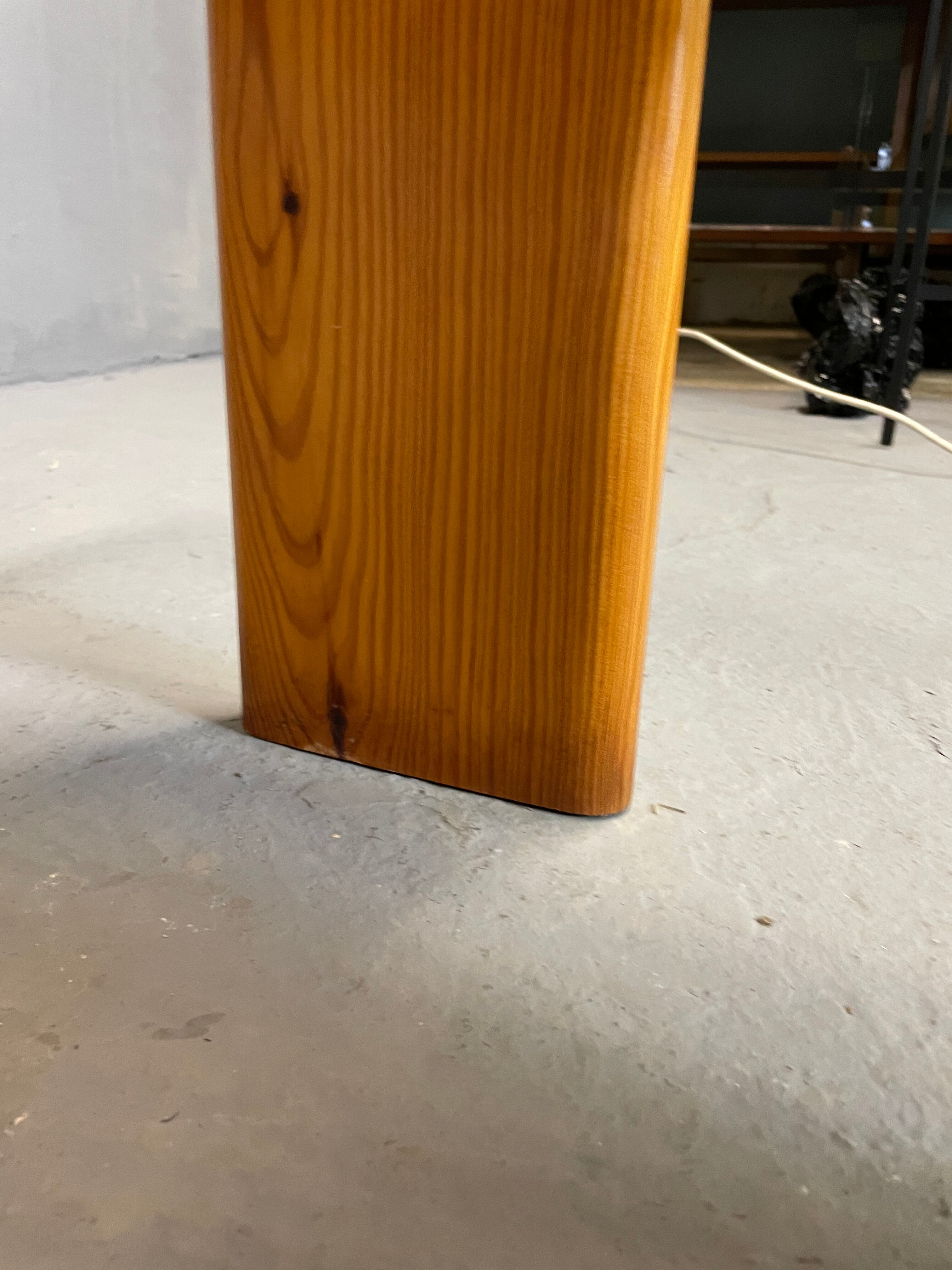 Pine coffee table & glass top