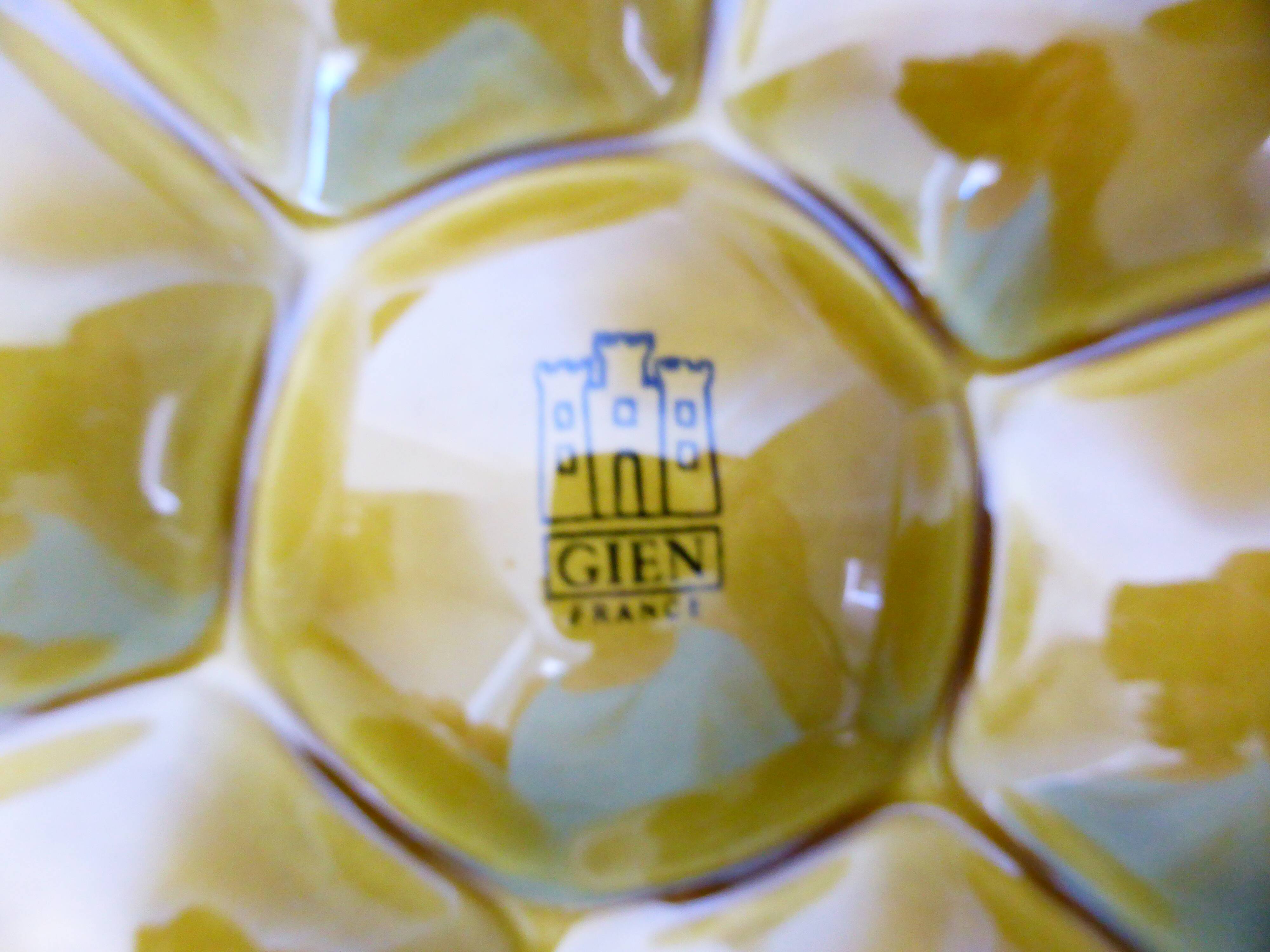 4 oyster plates Gien 2106171