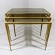 Set nesting tables in brass & glass by Deutsche Vereinigte Werkstätten