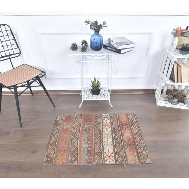 Vintage Handmade Turkish Wool Rug 65x90