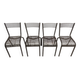 Quatre Chaises empilables Atelier industriel industrielle design vintage
