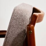 Restored teak armchair by Arne Vodder for Glostrup Møbelfabrik