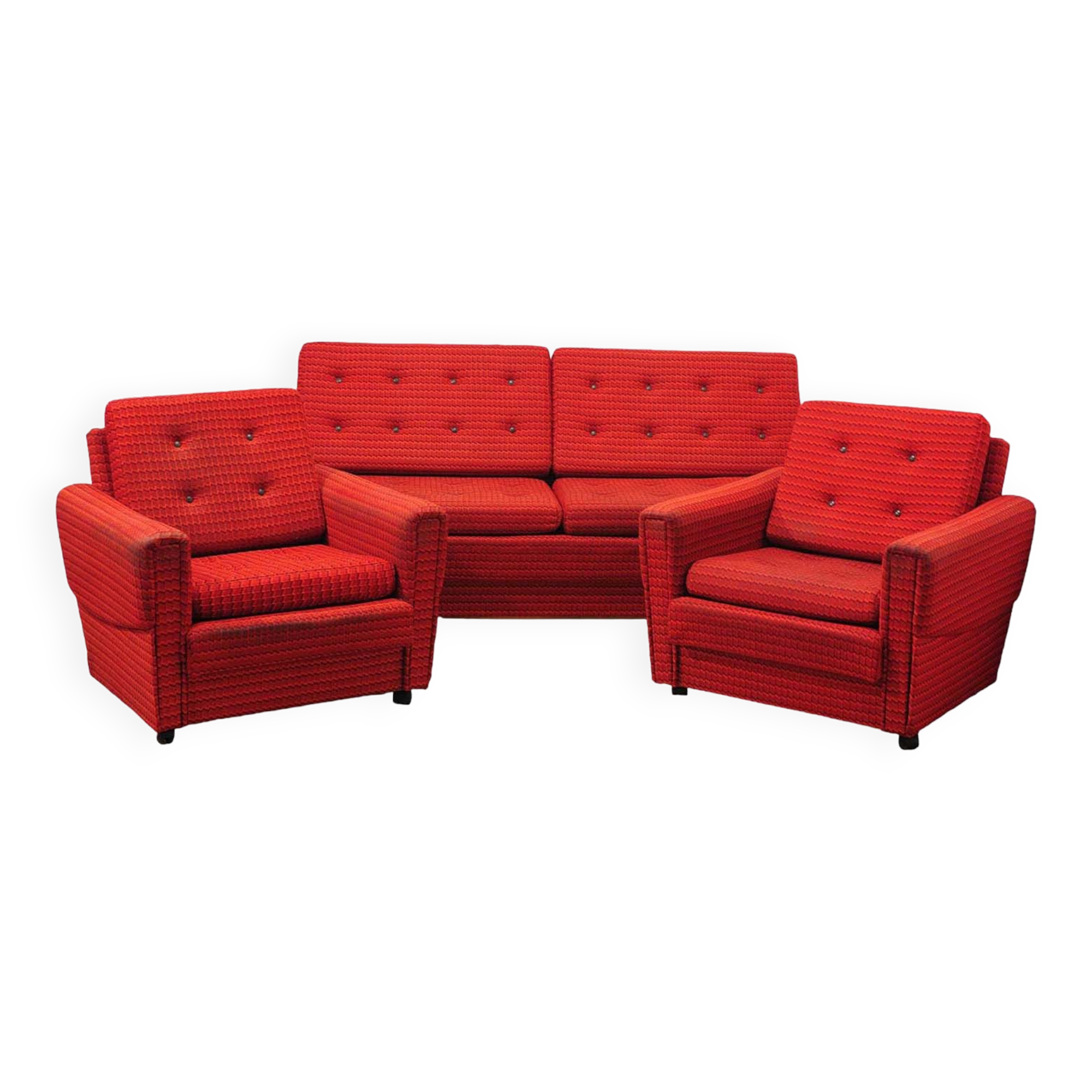 Ensemble de salon vintage bloc de l’Est, Tchécoslovaquie, années 1970