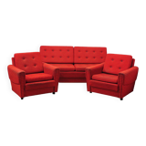 Ensemble de salon vintage bloc de l’Est, Tchécoslovaquie, années 1970