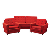 Ensemble de salon vintage bloc de l’Est, Tchécoslovaquie, années 1970