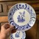 19th century Sarreguemines Damascus iron earth dessert plates