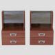 Vintage Italian Mid-Century Modern Wood Bedside Tables, 1970 circa