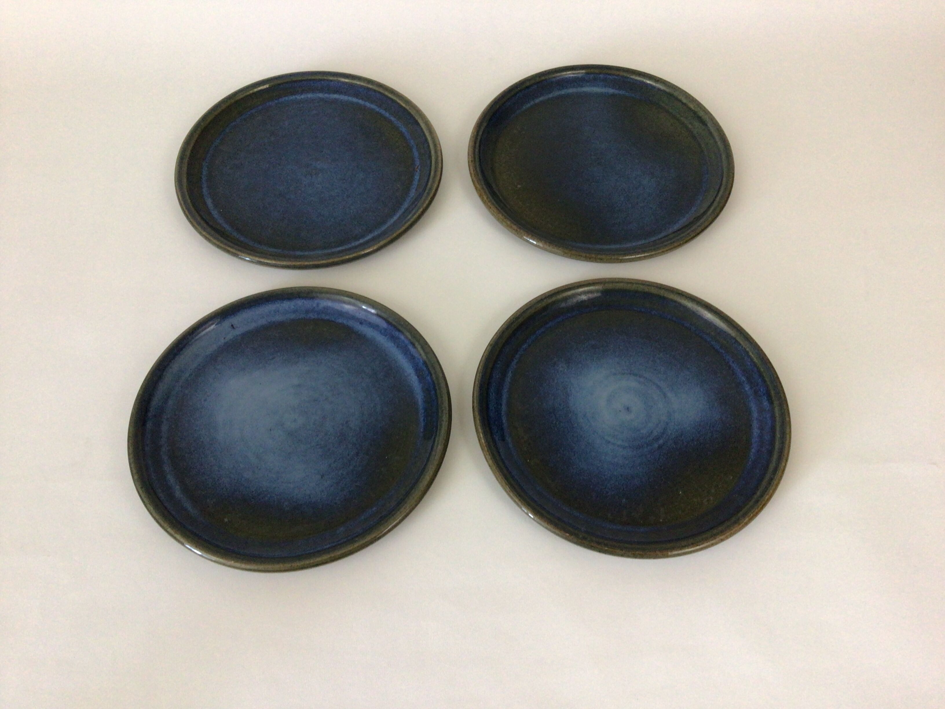 Set of 4 sandstone plates from Puisaye Poterie Nault