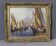Oil on panel "The Port of Marseille" circa 1950