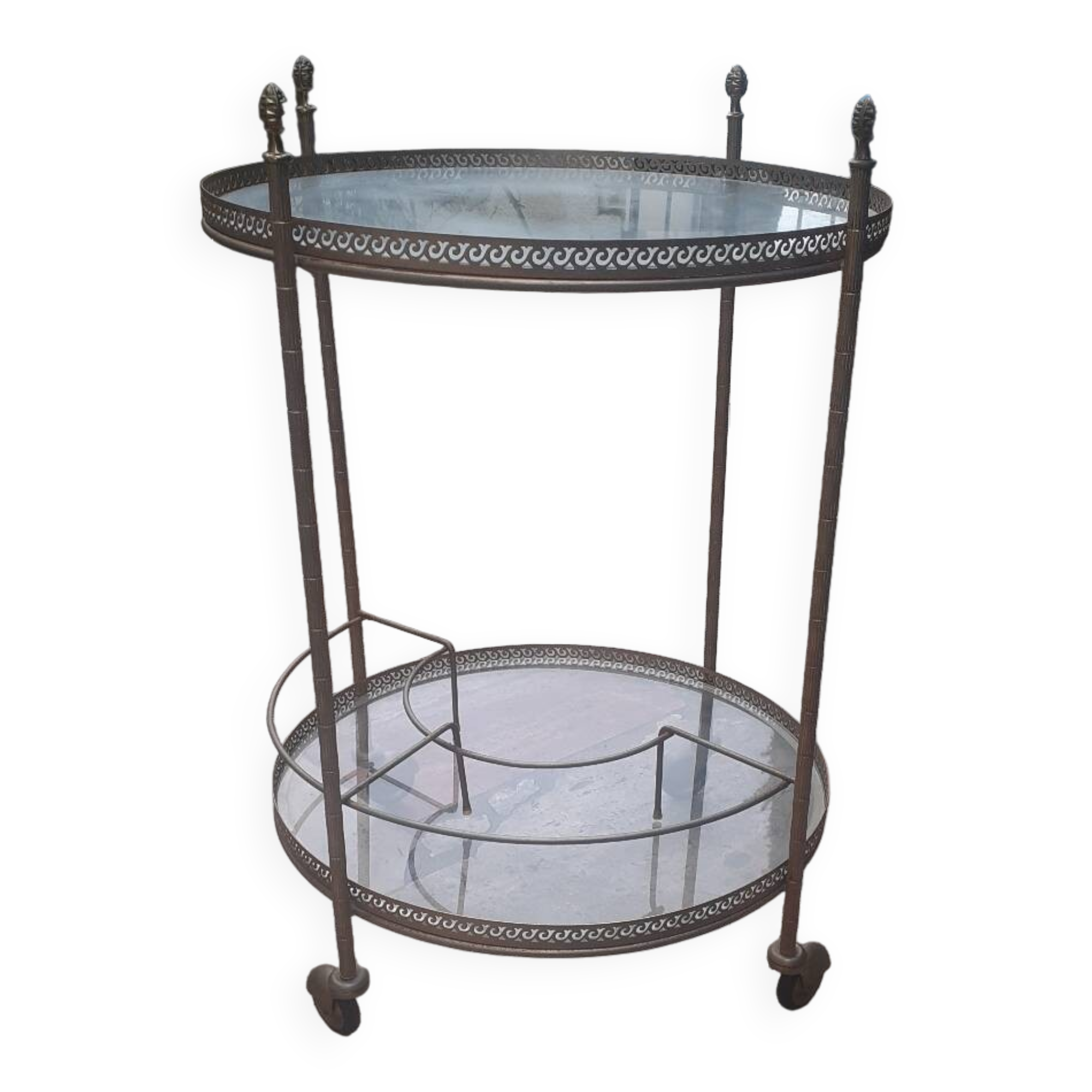 Brass rolling trolley