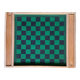Old game of checkers and small horses