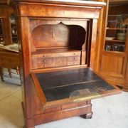 Louis Philippe mahogany secretary with flap and marble top