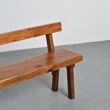 Banc en pin massif par Christian Durupt, circa 1960