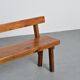 Bench in solid pine by Christian Durupt, circa 1960.