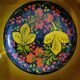 Vintage Soviet Khokhloma wooden bowl in excellent condition.