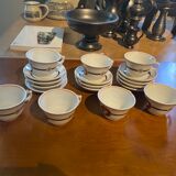 Set of chocolate cups in Bayeux porcelain