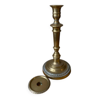 Large modular brass candlestick