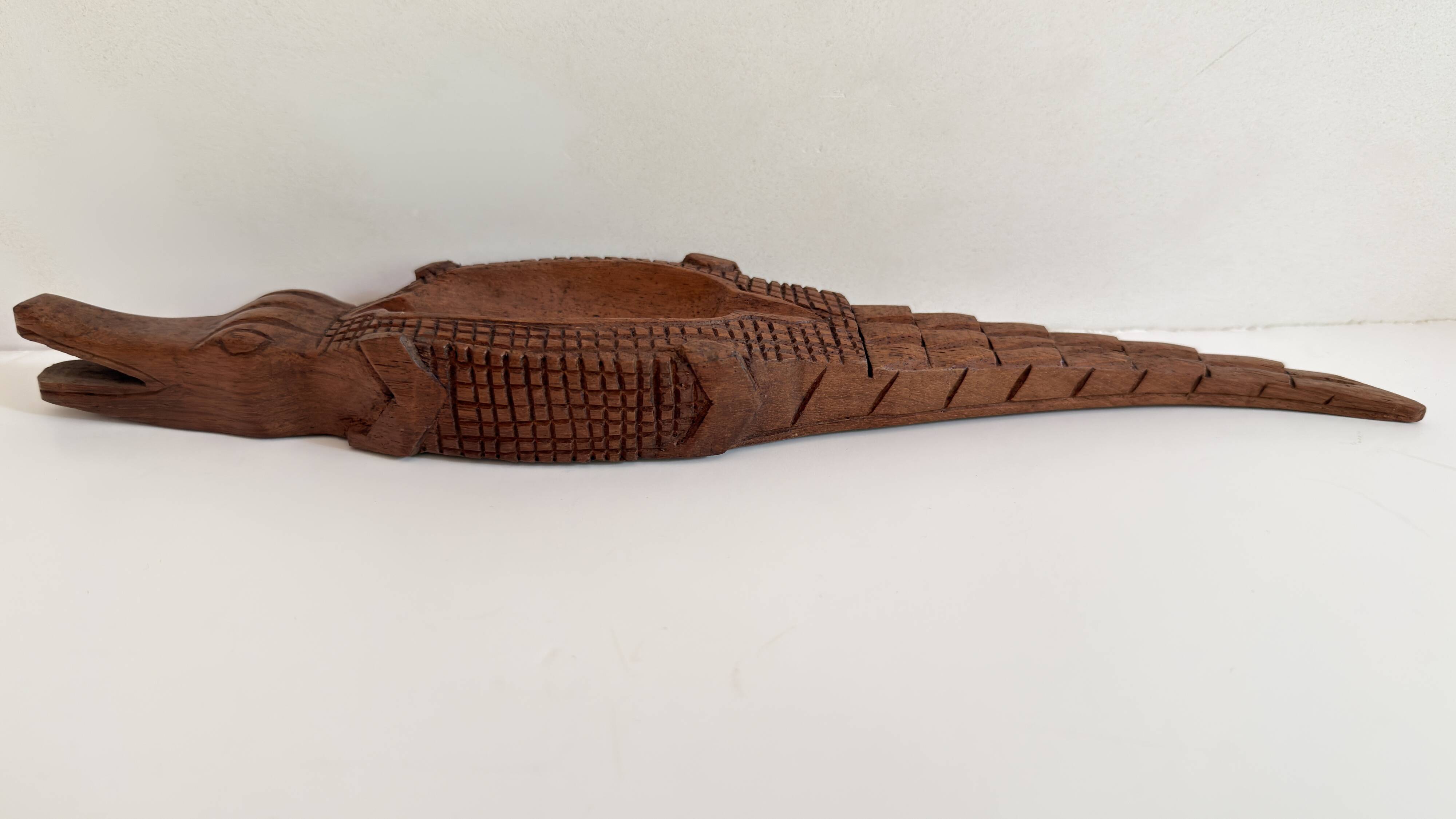 Carved wooden ashtray