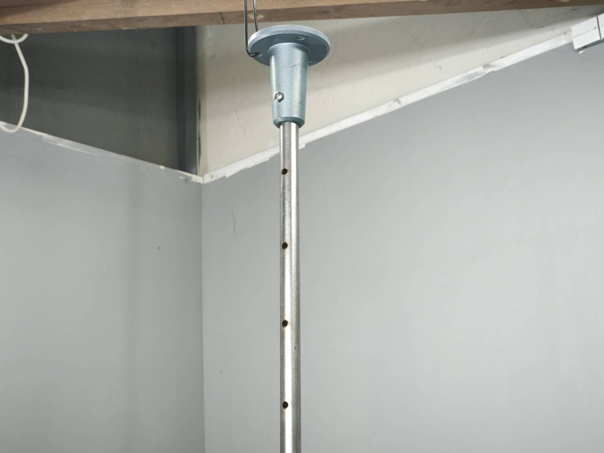 A.L.F. Firenze Italian Industrial Three-Light Chandelier, 1970s