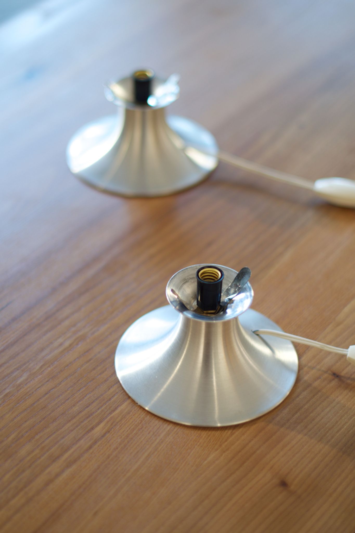 Pair of mountain wall lamps
