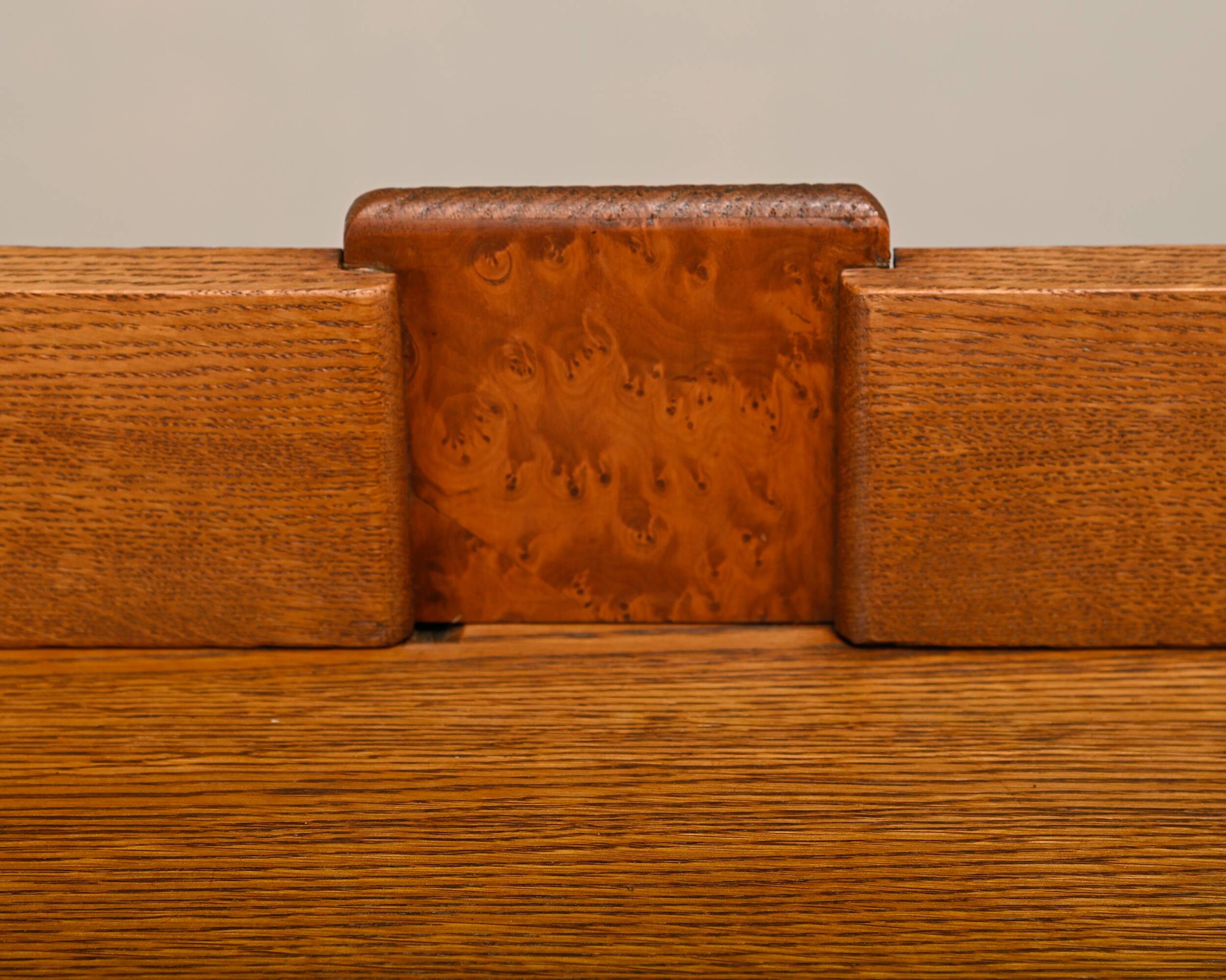 Art Deco Amsterdam School Tea or Display Cabinet in solid oak, Netherlands