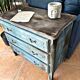 Antique commode with a patina in the Tuscan technique.