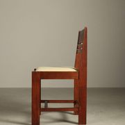 Set of 4 Dutch Hague School oak dining chairs, 1925-1935