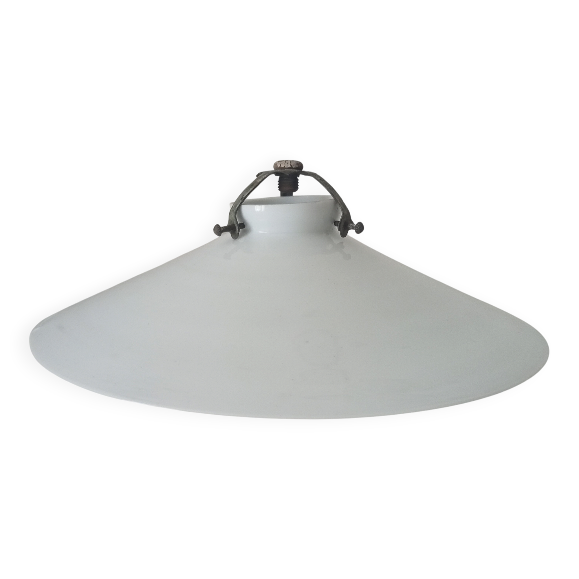 Vintage opaline lampshade with claw from the 1940s.