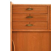 1950s Danish teak and brass cabinet
