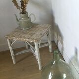 Rattan side table