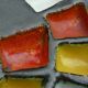 Multicolor dish, original ceramics signed Jean Garillon, years 50