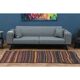 Vintage Turkish Striped Orange Purple Runner Rug 107x233