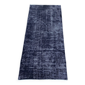 Tapis de couloir Oushak noir