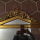 Golden wooden mirror - 87x51cm