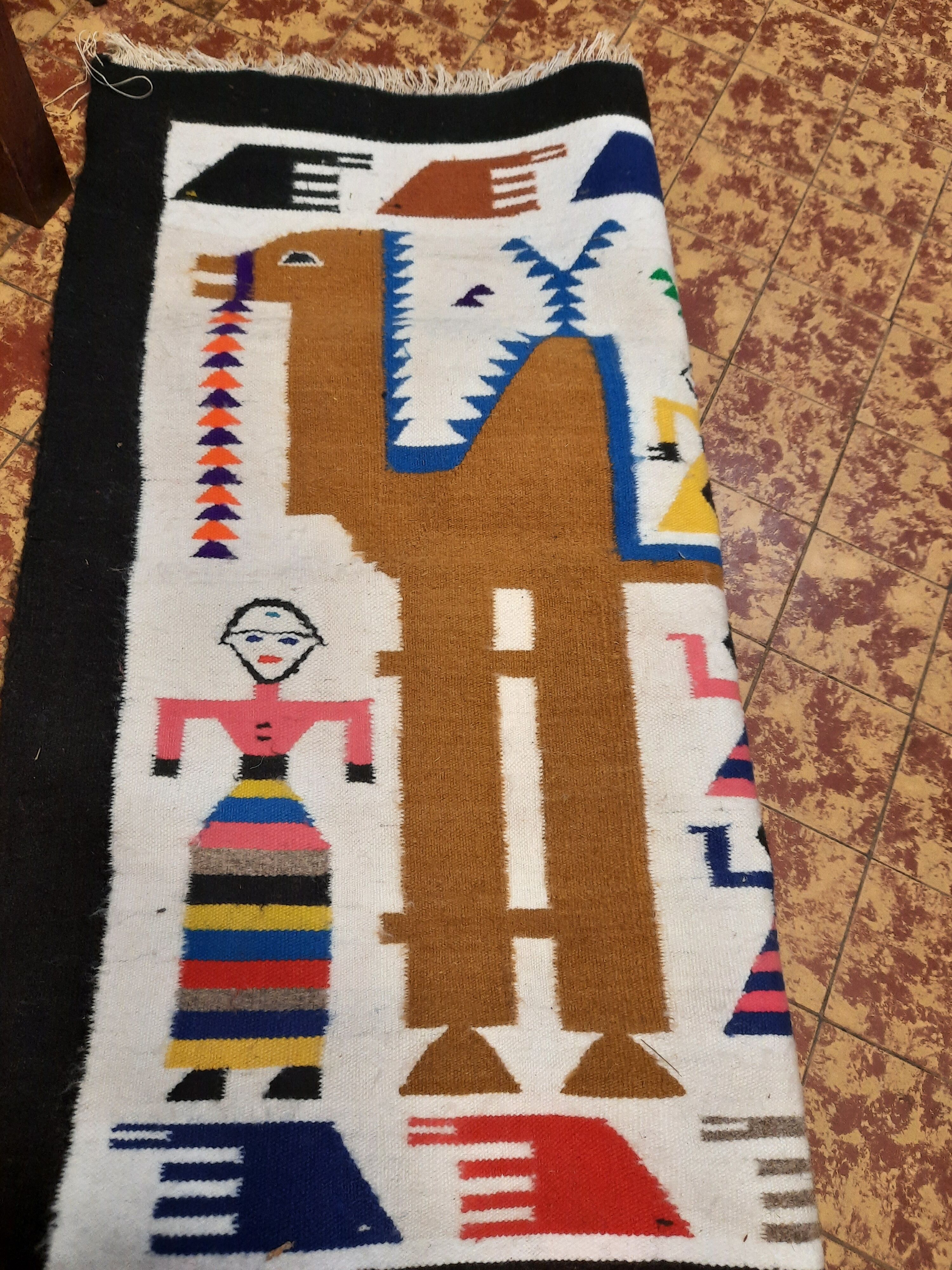 Kilim ethnic carpet, 89 cm