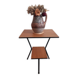 1960s modernist side table – tubular structure & double top