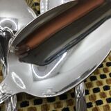 Lot de 3 grandes cuillères en métal argenté Christofle, modèle Rubans