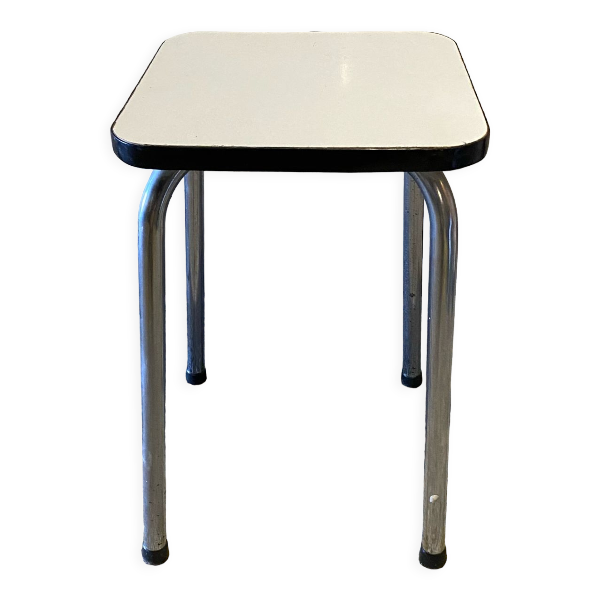 White formica stool