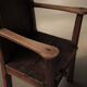 Peasant armchair in solid oak, France, 19th century