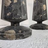 Pair of Art Deco marble columns 1900