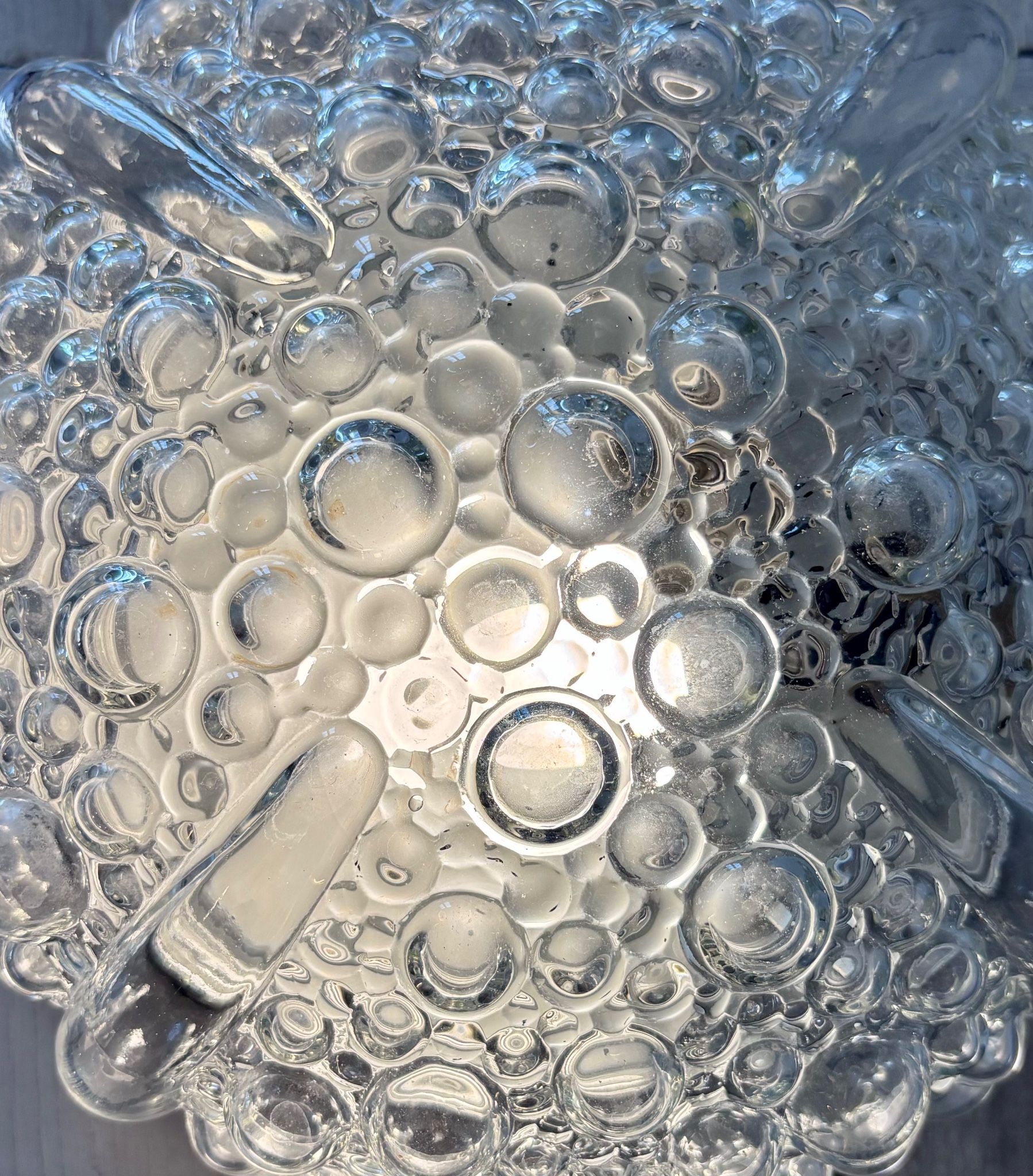 Vintage ceiling light - Helena Tynell - 60s/70s - bubbled glass - Space Age