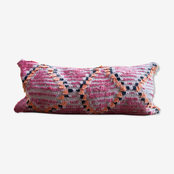 Vintage Moroccan Boujad Pillow 'Peach' 62 x 27 cm