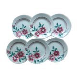 6 flat plates from Sarreguemines, Monceau model
