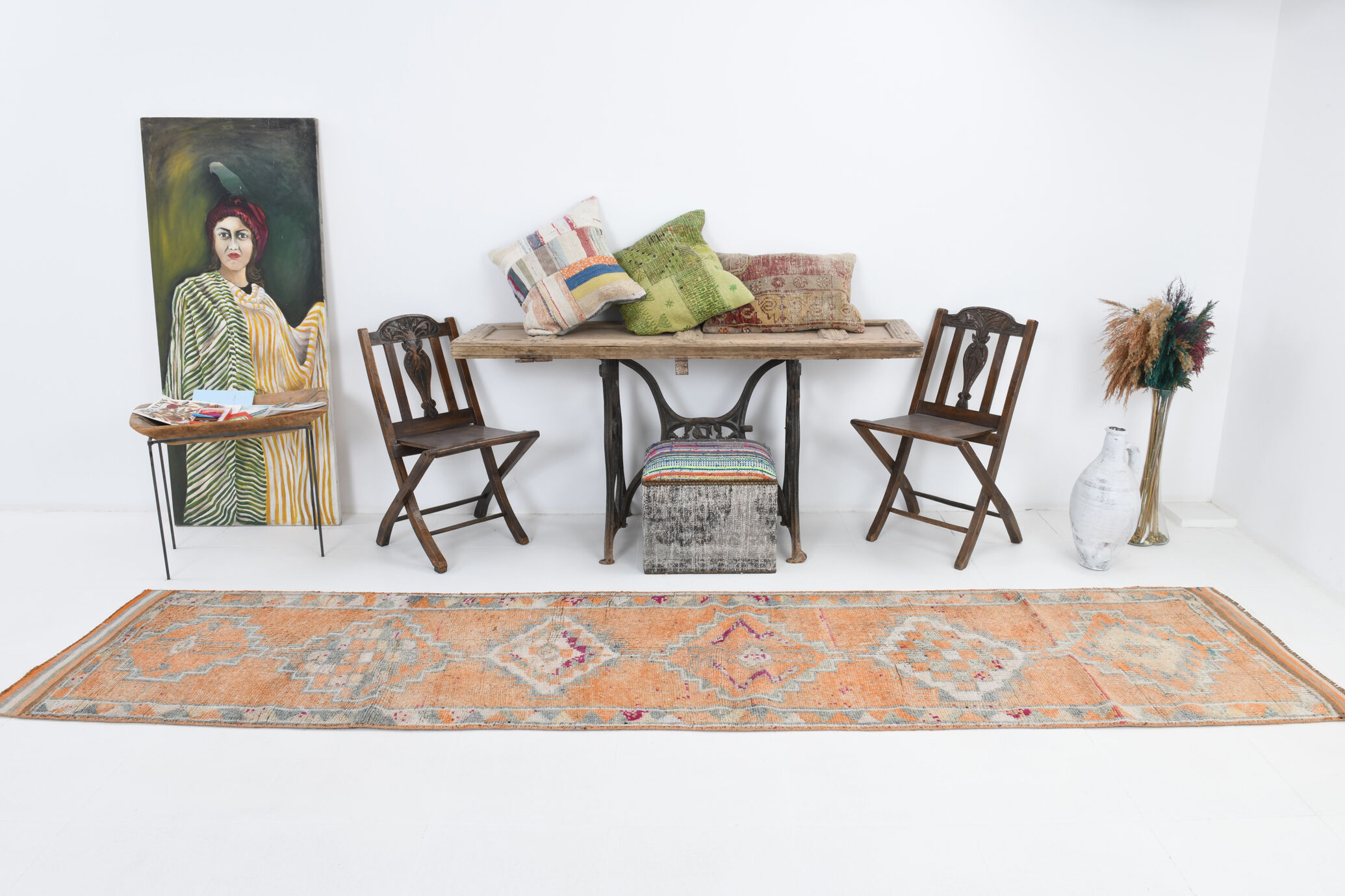 3x12 Vintage Herki Runner Rug, 83x367Cm