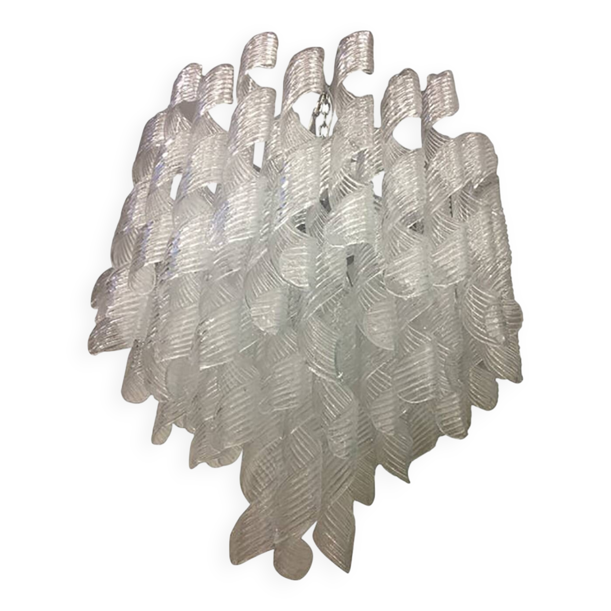 Murano Glass Sputnik Chandelier With Swirling Italian Glass